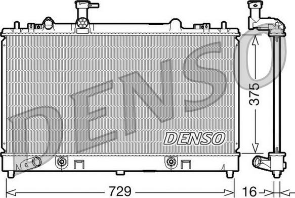 Denso DRM44024 - Радіатор, охолодження двигуна autocars.com.ua