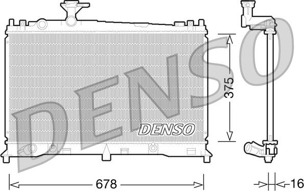 Denso DRM44027 - Радіатор, охолодження двигуна autocars.com.ua