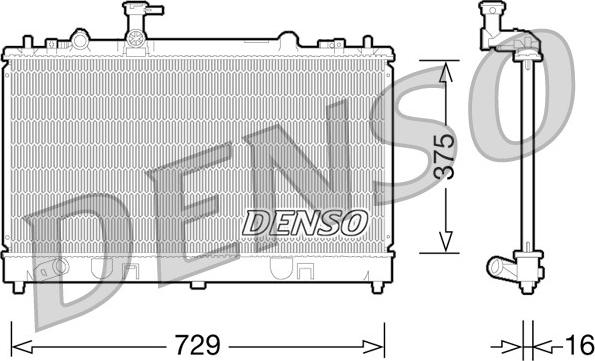 Denso DRM44028 - Радіатор, охолодження двигуна autocars.com.ua