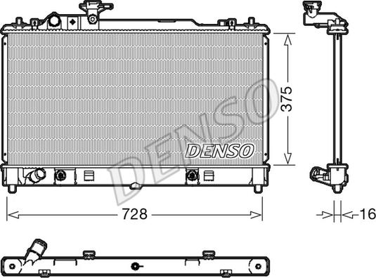 Denso DRM44029 - Радіатор, охолодження двигуна autocars.com.ua