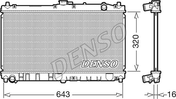 Denso DRM44031 - Радіатор, охолодження двигуна autocars.com.ua