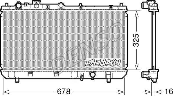 Denso DRM44032 - Радіатор, охолодження двигуна autocars.com.ua
