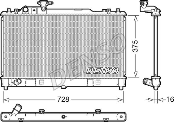 Denso DRM44033 - Радіатор, охолодження двигуна autocars.com.ua