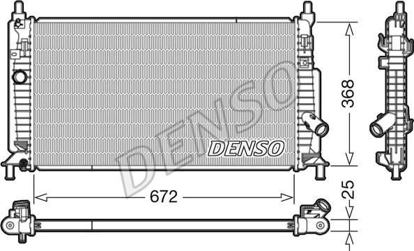 Denso DRM44034 - Радіатор, охолодження двигуна autocars.com.ua