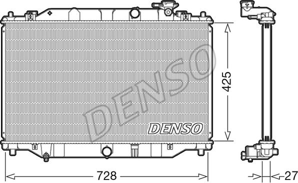 Denso DRM44040 - Радіатор, охолодження двигуна autocars.com.ua