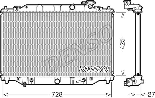 Denso DRM44041 - Радіатор, охолодження двигуна autocars.com.ua