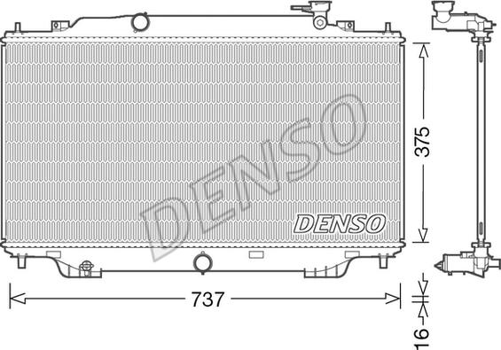 Denso DRM44042 - Радіатор, охолодження двигуна autocars.com.ua