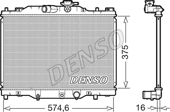 Denso DRM44043 - Радіатор, охолодження двигуна autocars.com.ua