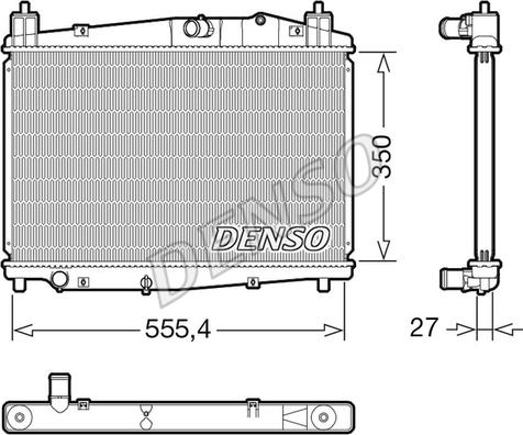 Denso DRM44046 - Радіатор, охолодження двигуна autocars.com.ua