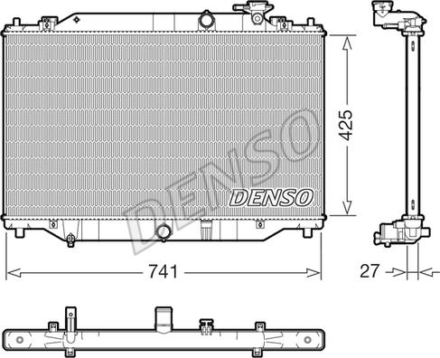 Denso DRM44052 - Радіатор, охолодження двигуна autocars.com.ua