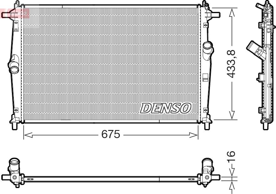 Denso DRM44054 - Радіатор, охолодження двигуна autocars.com.ua