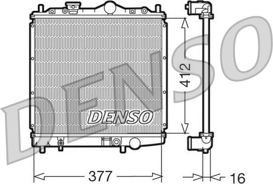 Denso DRM45001 - Радіатор, охолодження двигуна autocars.com.ua