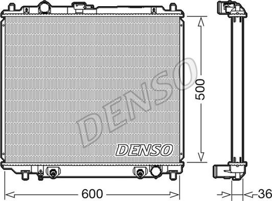 Denso DRM45003 - Радіатор, охолодження двигуна autocars.com.ua