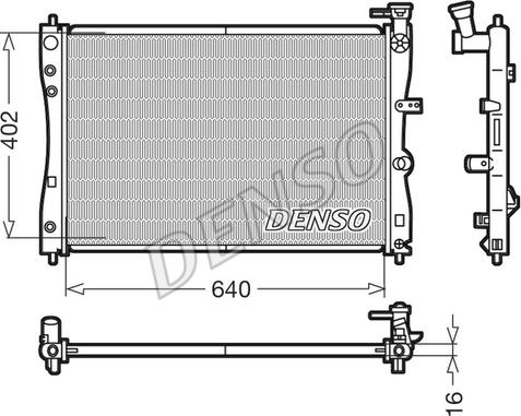 Denso DRM45005 - Радіатор, охолодження двигуна autocars.com.ua