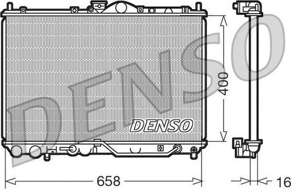 Denso DRM45011 - Радиатор, охлаждение двигателя autodnr.net