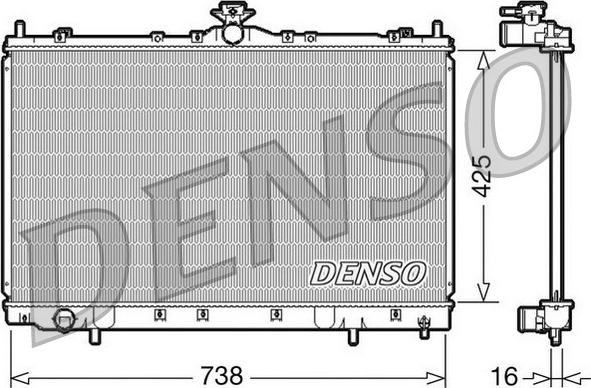 Denso DRM45012 - Радіатор, охолодження двигуна autocars.com.ua