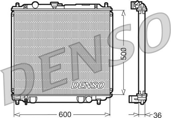 Denso DRM45014 - Радиатор, охлаждение двигателя avtokuzovplus.com.ua