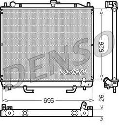 Denso DRM45015 - Радіатор, охолодження двигуна autocars.com.ua