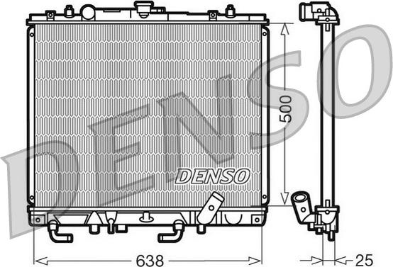 Denso DRM45016 - Радіатор, охолодження двигуна autocars.com.ua