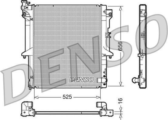 Denso DRM45017 - Радіатор, охолодження двигуна autocars.com.ua