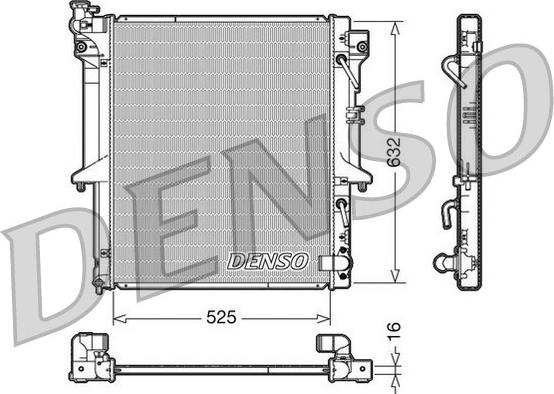 Denso DRM45018 - Радіатор, охолодження двигуна autocars.com.ua