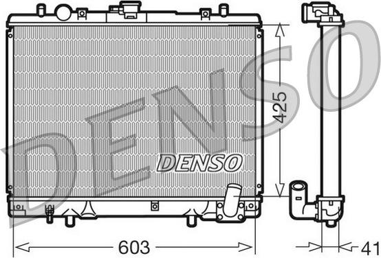 Denso DRM45019 - Радіатор, охолодження двигуна autocars.com.ua