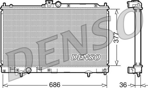 Denso DRM45022 - Радіатор, охолодження двигуна autocars.com.ua