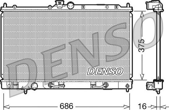 Denso DRM45024 - Радіатор, охолодження двигуна autocars.com.ua