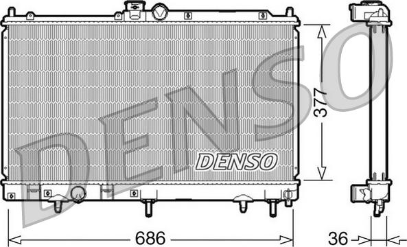 Denso DRM45026 - Радіатор, охолодження двигуна autocars.com.ua