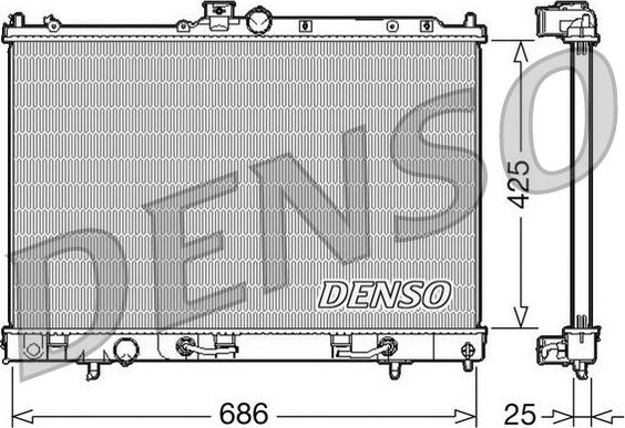 Denso DRM45027 - Радіатор, охолодження двигуна autocars.com.ua