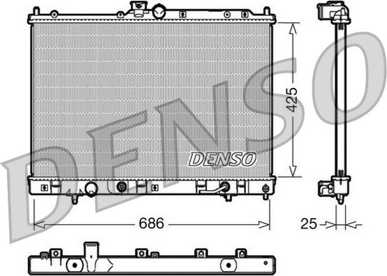 Denso DRM45030 - Радіатор, охолодження двигуна autocars.com.ua