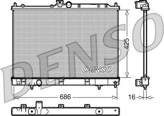 Denso DRM45031 - Радіатор, охолодження двигуна autocars.com.ua