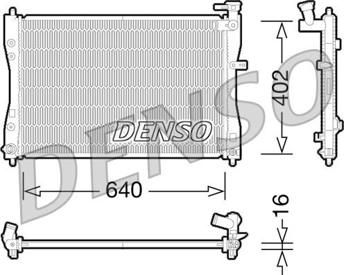 Denso DRM45033 - Радиатор, охлаждение двигателя avtokuzovplus.com.ua