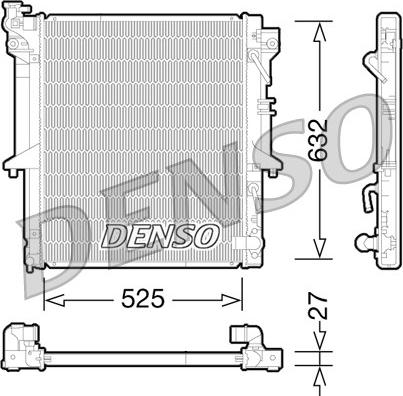 Denso DRM45035 - Радіатор, охолодження двигуна autocars.com.ua