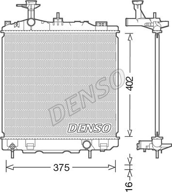 Denso DRM45041 - Радіатор, охолодження двигуна autocars.com.ua