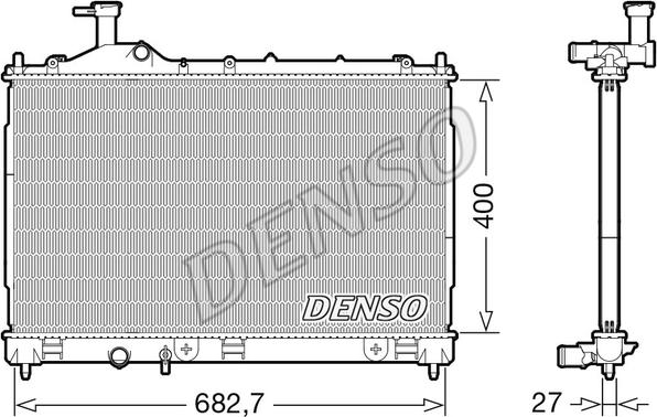 Denso DRM45042 - Радіатор, охолодження двигуна autocars.com.ua