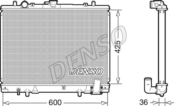 Denso DRM45049 - Радіатор, охолодження двигуна autocars.com.ua
