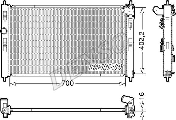 Denso DRM45050 - Радіатор, охолодження двигуна autocars.com.ua