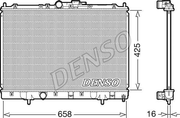 Denso DRM45051 - Радіатор, охолодження двигуна autocars.com.ua