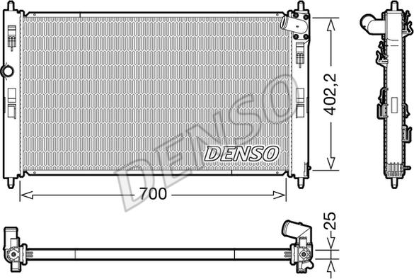 Denso DRM45053 - Радіатор, охолодження двигуна autocars.com.ua