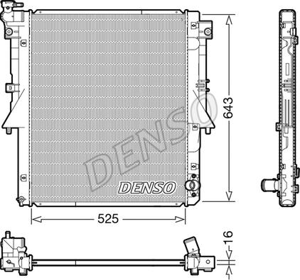 Denso DRM45054 - Радіатор, охолодження двигуна autocars.com.ua