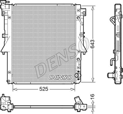 Denso DRM45055 - Радіатор, охолодження двигуна autocars.com.ua