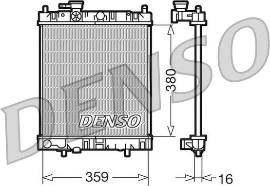 Denso DRM46001 - Радіатор, охолодження двигуна autocars.com.ua