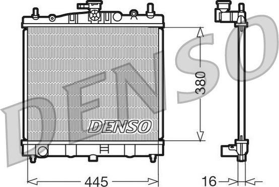 Denso DRM46002 - Радіатор, охолодження двигуна autocars.com.ua