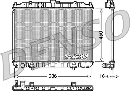 Denso DRM46004 - Радиатор, охлаждение двигателя avtokuzovplus.com.ua