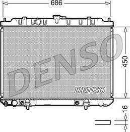 Denso DRM46008 - Радіатор, охолодження двигуна autocars.com.ua