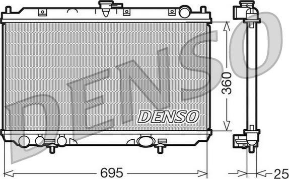 Denso DRM46014 - Радиатор, охлаждение двигателя avtokuzovplus.com.ua