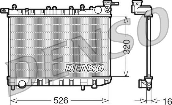 Denso DRM46015 - Радіатор, охолодження двигуна autocars.com.ua