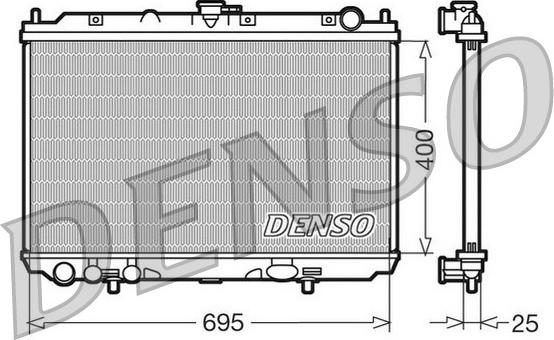 Denso DRM46016 - Радіатор, охолодження двигуна autocars.com.ua