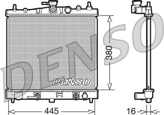 Denso DRM46021 - Радиатор, охлаждение двигателя avtokuzovplus.com.ua